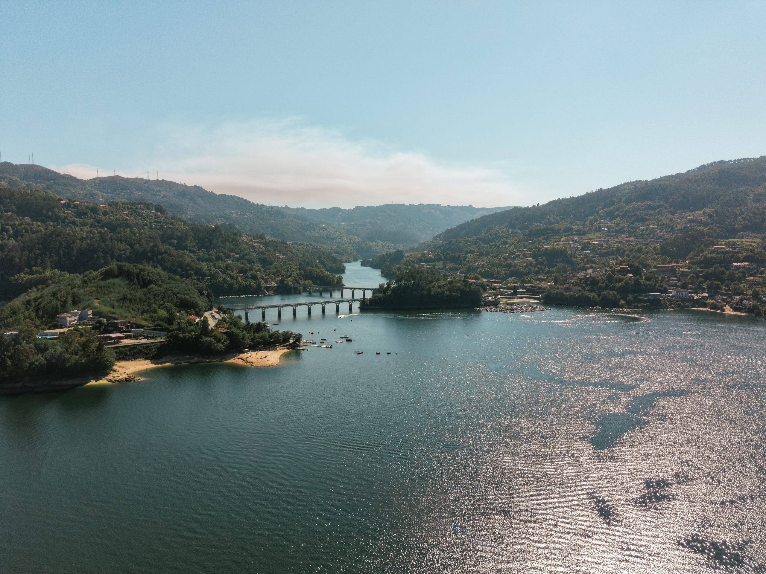 Rio Caldo bridge over the Caniçada reservoir in Gerês